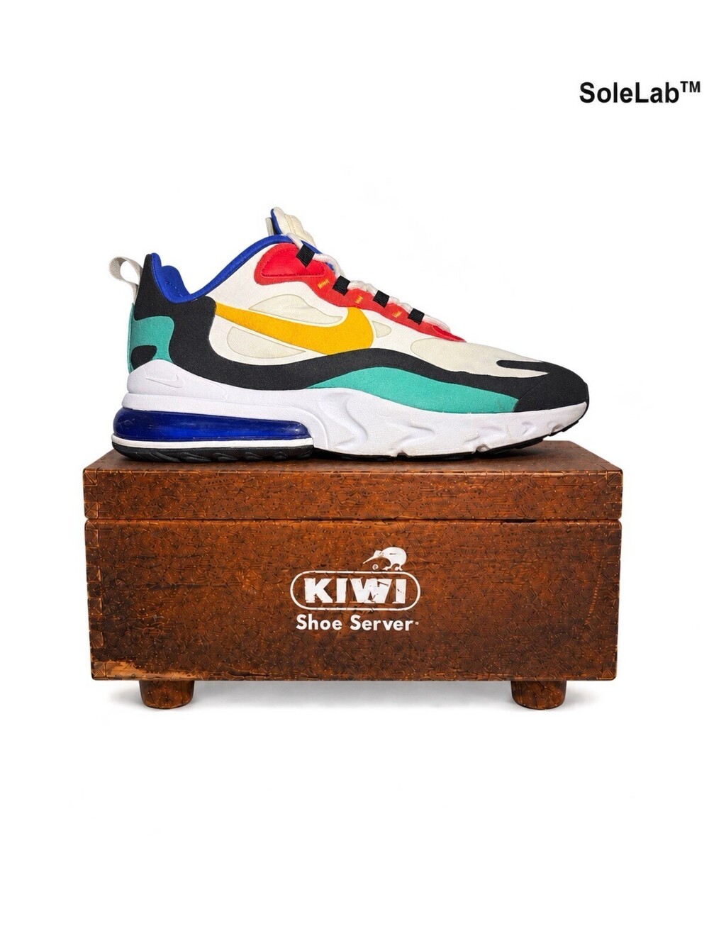 Nike Air Max 270 React Bauhaus AO4971-002 Men’s Size 12.5 Multicolor